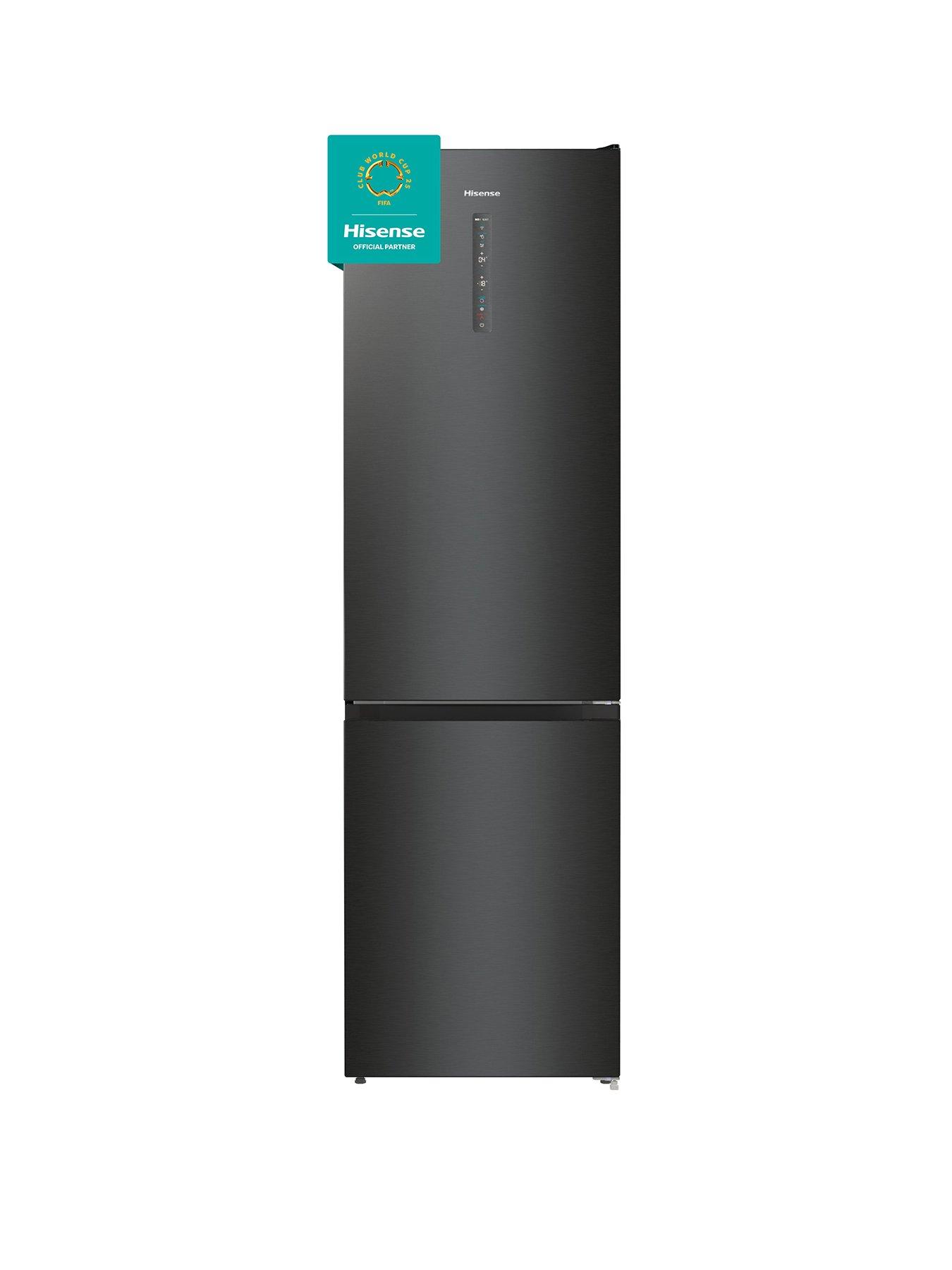 undefined RB470N4SFCUK 60cm Wide, Total No Frost, C rating, Freestanding Fridge Freezer - Black Stainless Steel