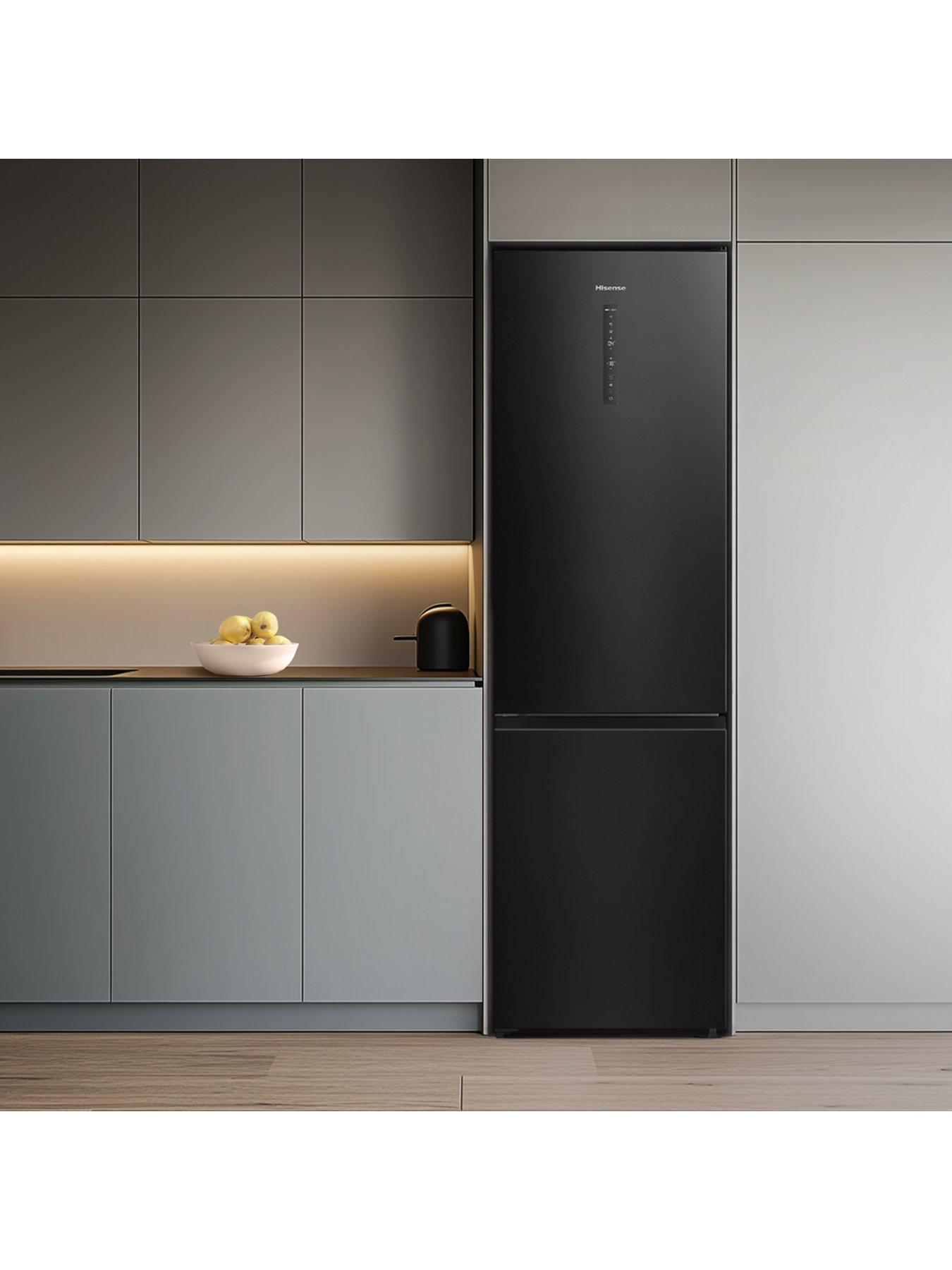 Image 3 of 7 of Hisense RB470N4SFCUK 60cm Wide, Total No Frost, C rating, Freestanding Fridge Freezer - Black Stainless Steel