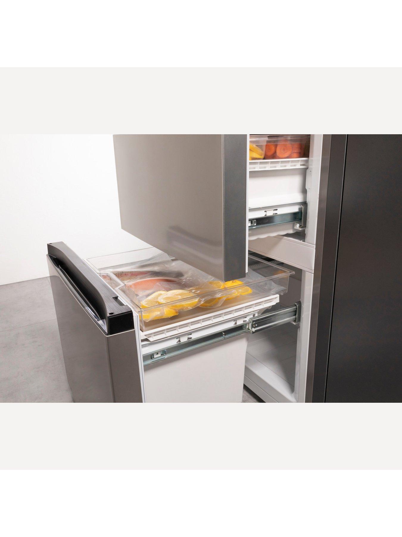 Image 4 of 6 of Hisense RM469N4ACEUK 60cm Wide, Triple Door, Freestanding Fridge Freezer - Stainless Steel