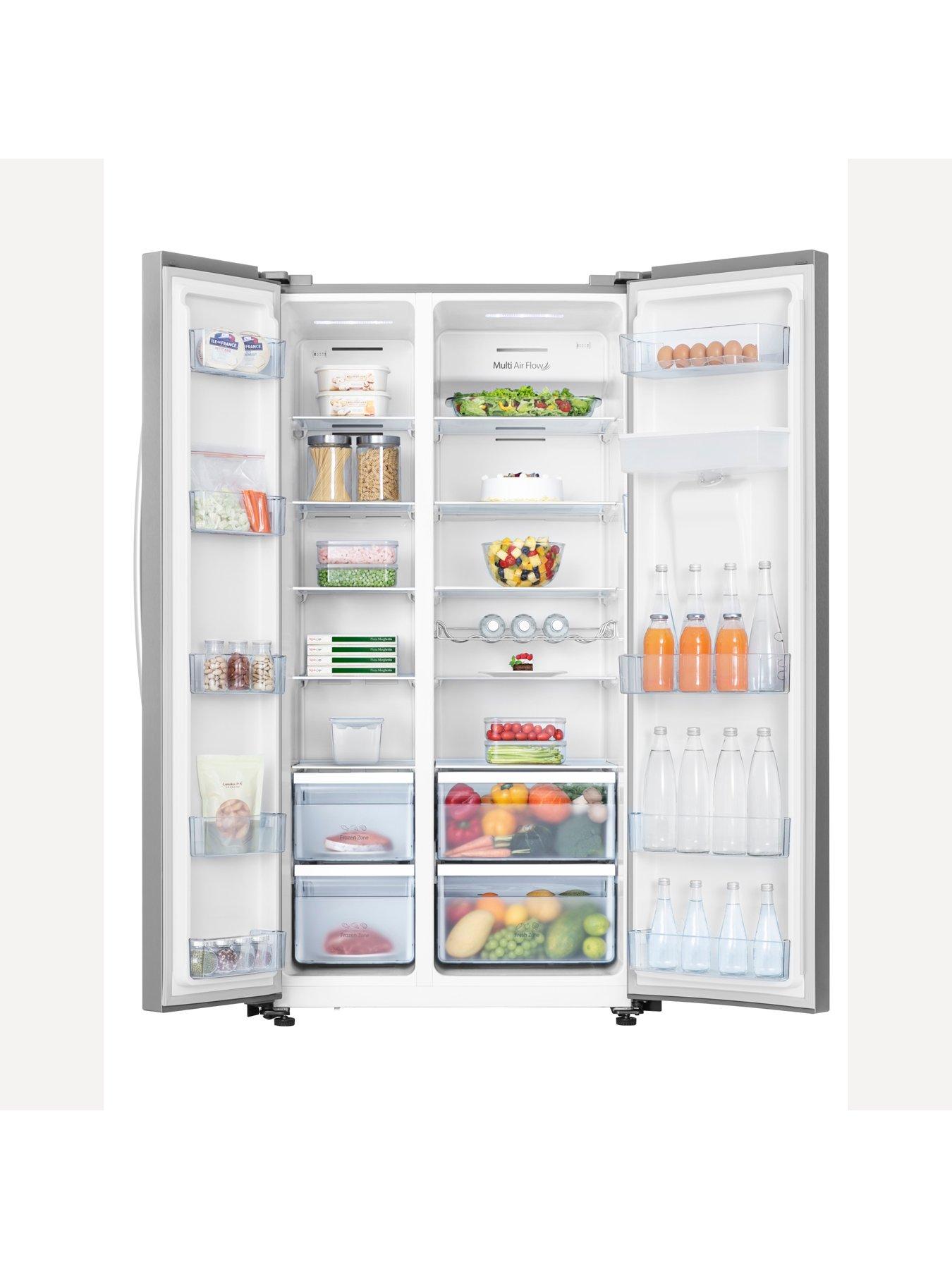 Image 3 of 7 of Hisense RS741N4WCE 90cm Wide, Side by Side, American-Style Fridge Freezer with non-plumbed Water Dispenser&nbsp;- Stainless Steel