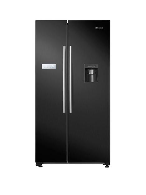 hisense-rs741n4wbe-90cm-wide-side-by-side-american-fridge-freezer-black