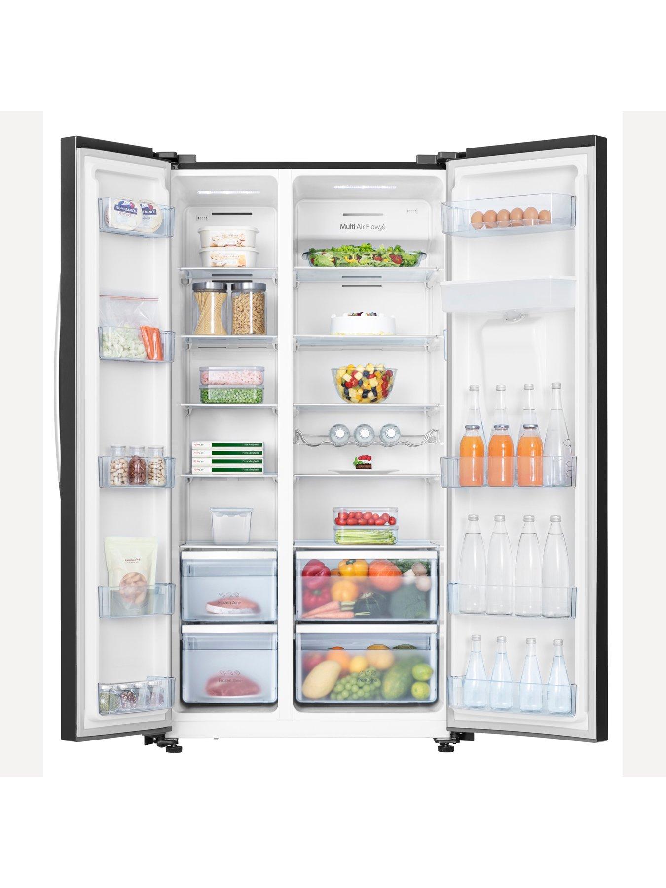 Image 4 of 7 of Hisense RS741N4WBE 90cm Wide, Side by Side, American Fridge Freezer with non-plumbed Water Dispenser - Black