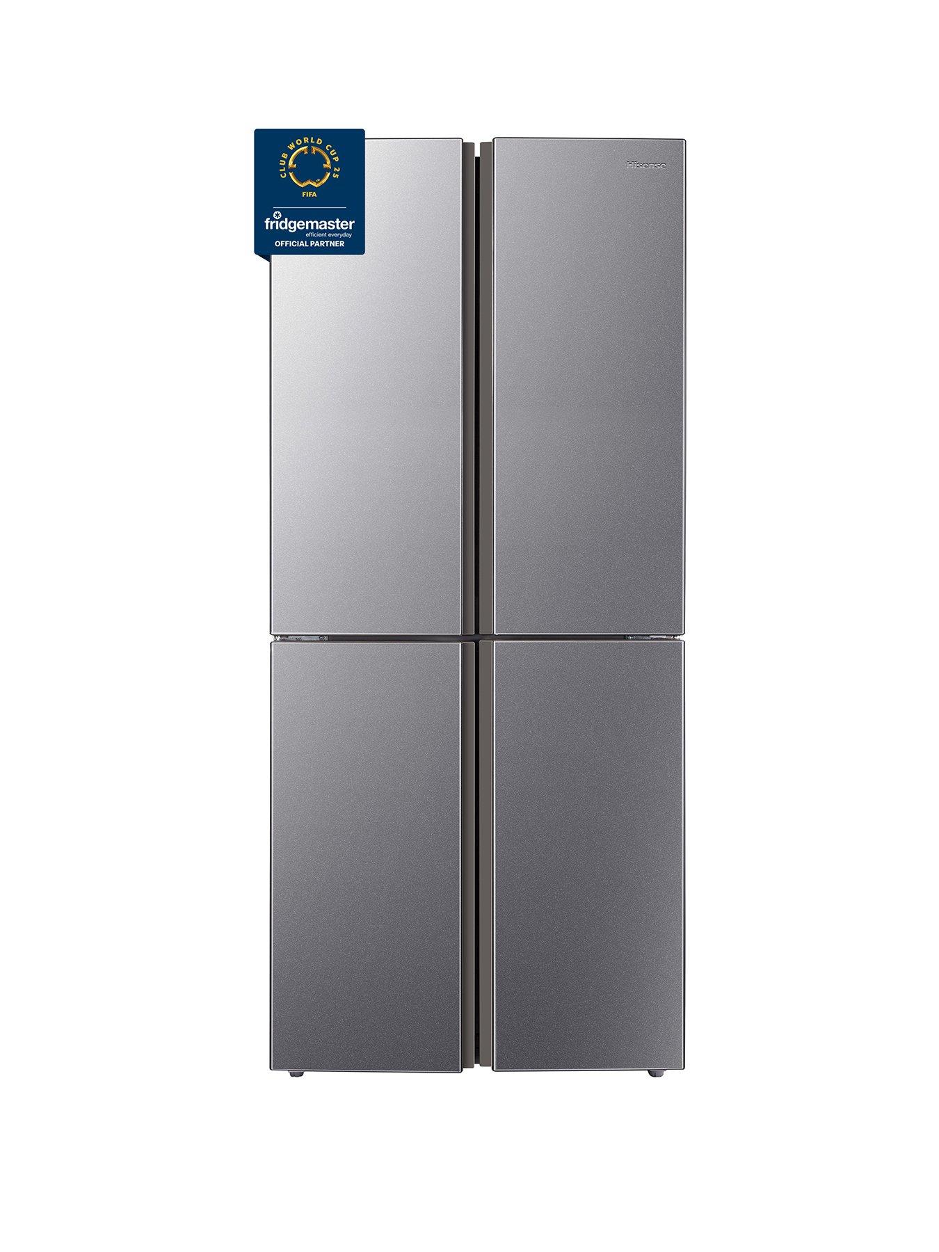 Fridgemaster Mq79394Es 80Cm Cross Door, American Fridge Freezer - Silver