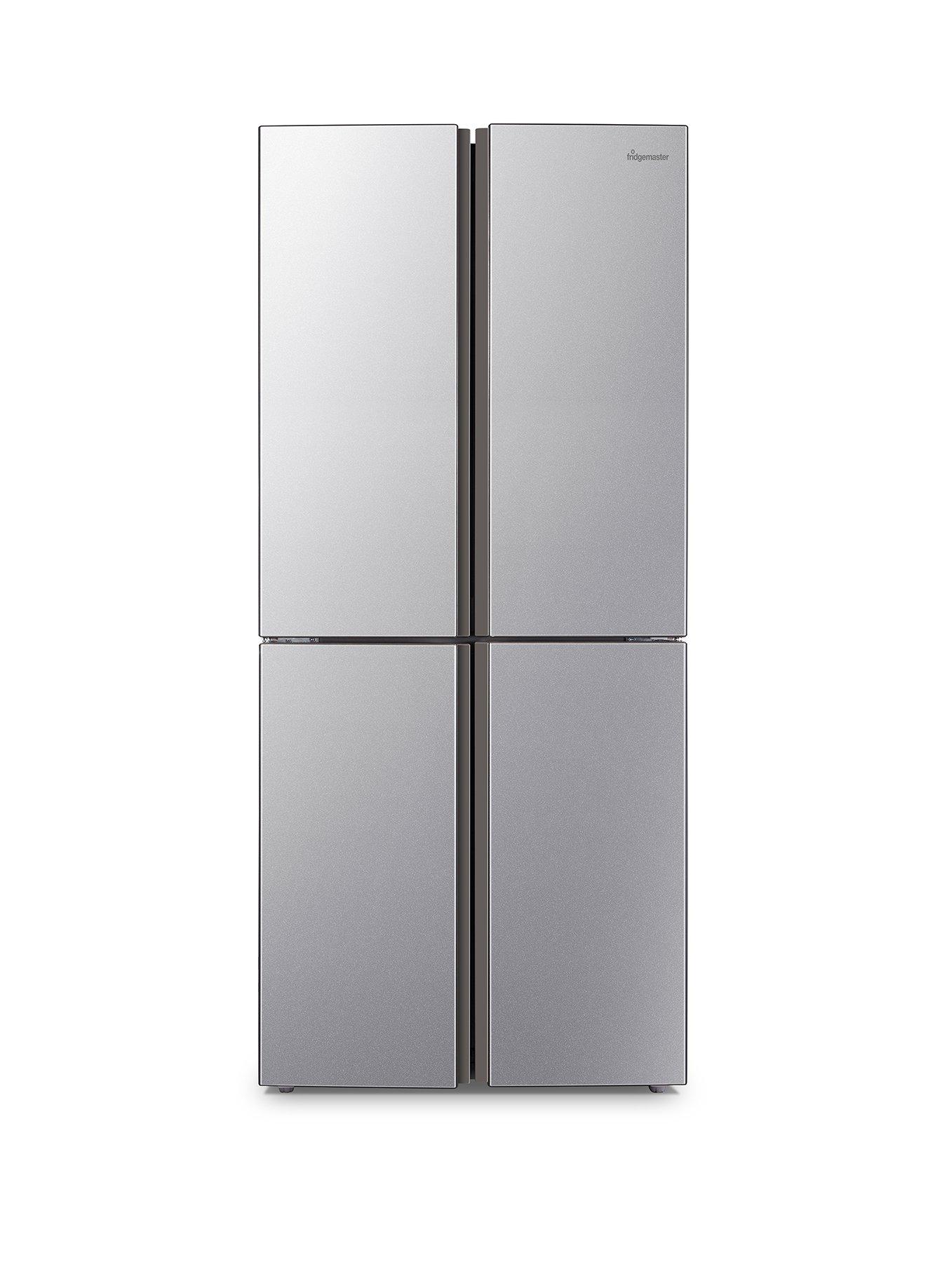 Fridgemaster MQ79394ES 80cm Cross Door, American Fridge Freezer - Silver
