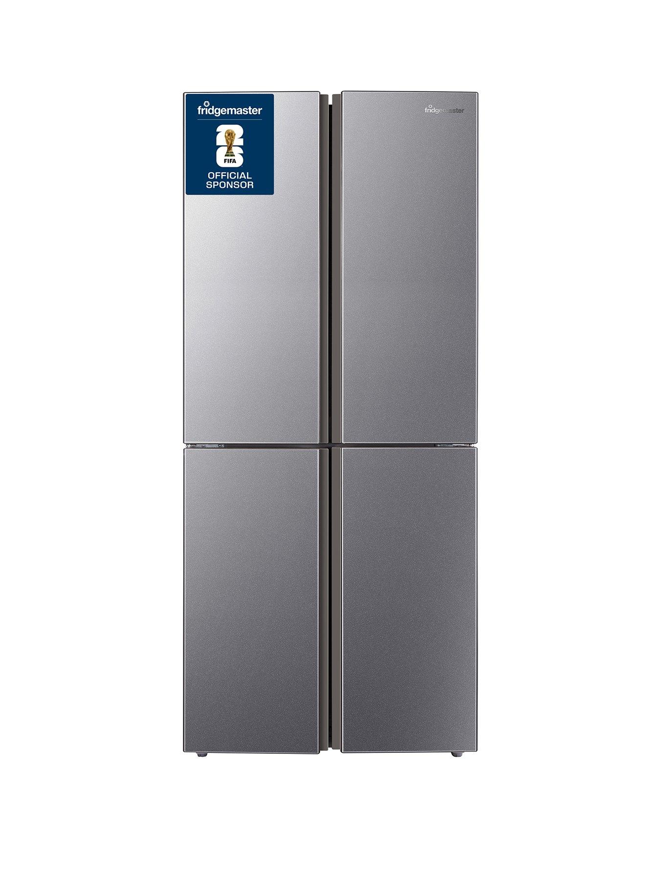 Fridgemaster MQ79394ES 80cm Cross Door, American Fridge Freezer - Silver