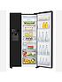  image of hisense-rs694n4tbe-90cm-wide-side-by-side-non-plumbed-water-and-ice-american-fridge-freezer-black