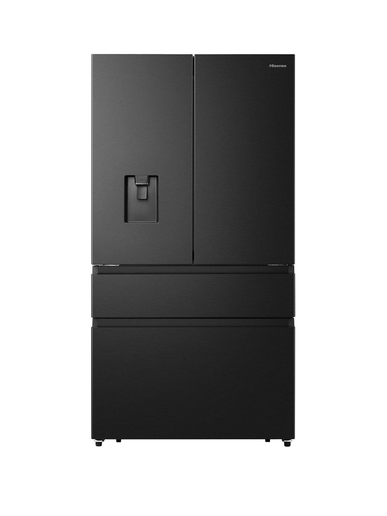 Product photograph of Hisense Rf749n4swfe Pureflat 90cm French Door American Fridge Freezer - Black Stainless Steel from very.co.uk