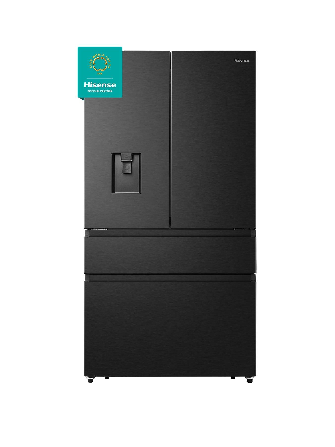 Hisense RF749N4SWFE Pureflat 90cm French Door, American Fridge Freezer - Black Stainless Steel
