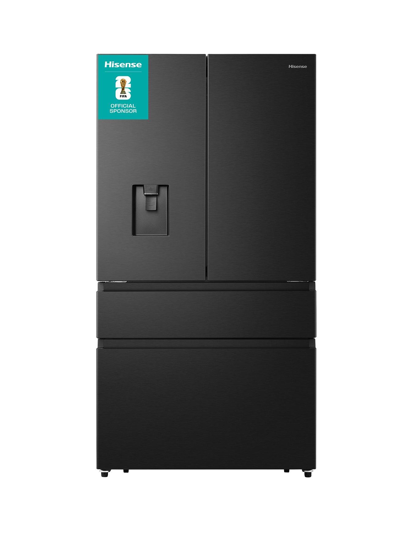 Hisense RF749N4SWFE Pureflat 90cm French Door, American Fridge Freezer - Black Stainless Steel