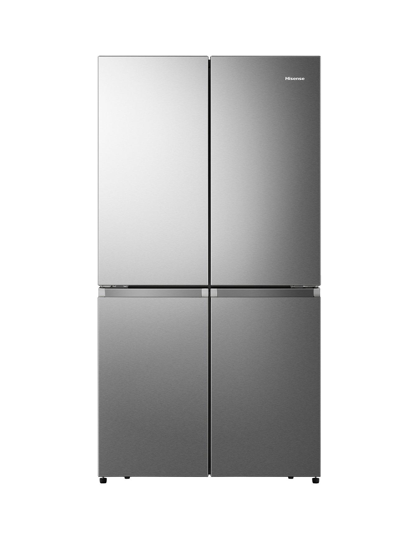 Hisense RQ758N4SASE Pureflat 90cm Cross Door, American Fridge Freezer - Stainless Steel