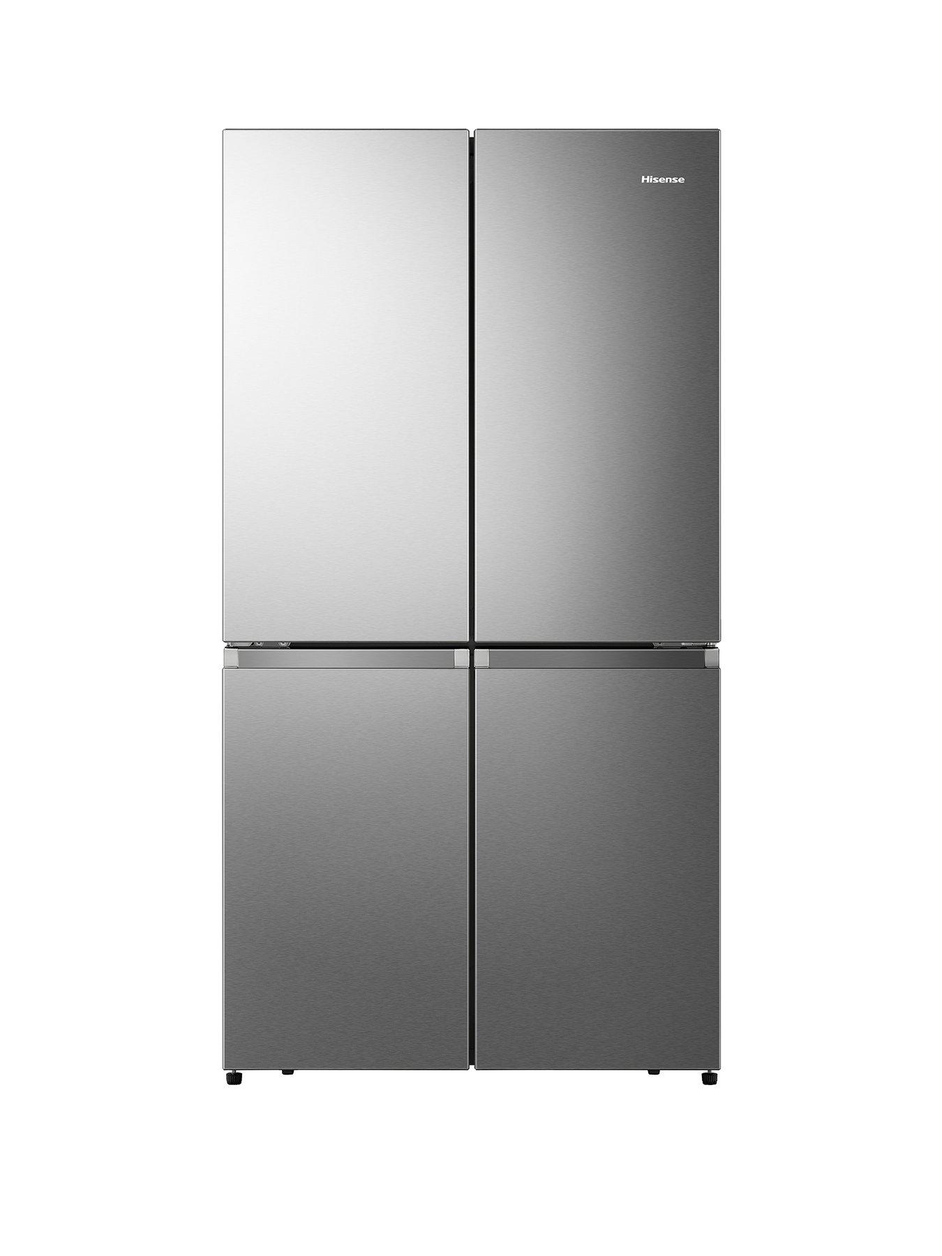 undefined RQ758N4SASE Pureflat 90cm Cross Door, American Fridge Freezer - Stainless Steel