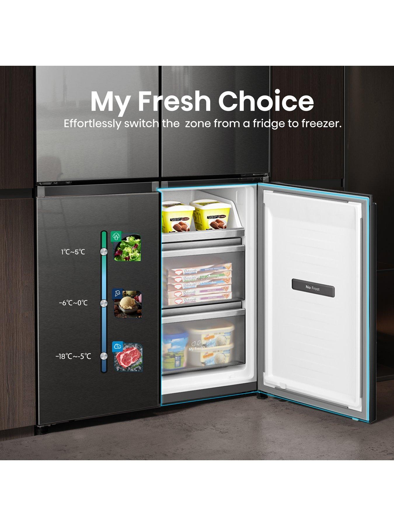 Image 5 of 7 of Hisense RQ758N4SASE Pureflat 90cm Cross Door, American Fridge Freezer - Stainless Steel