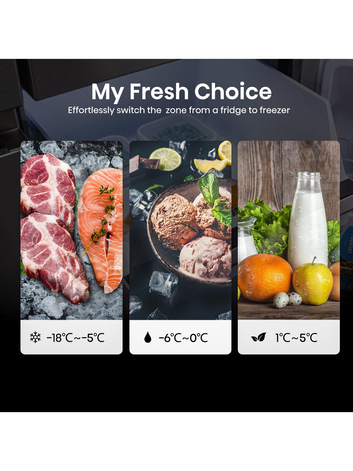 Hisense RQ758N4SWFE Pureflat 90cm Cross Door, American Fridge Freezer