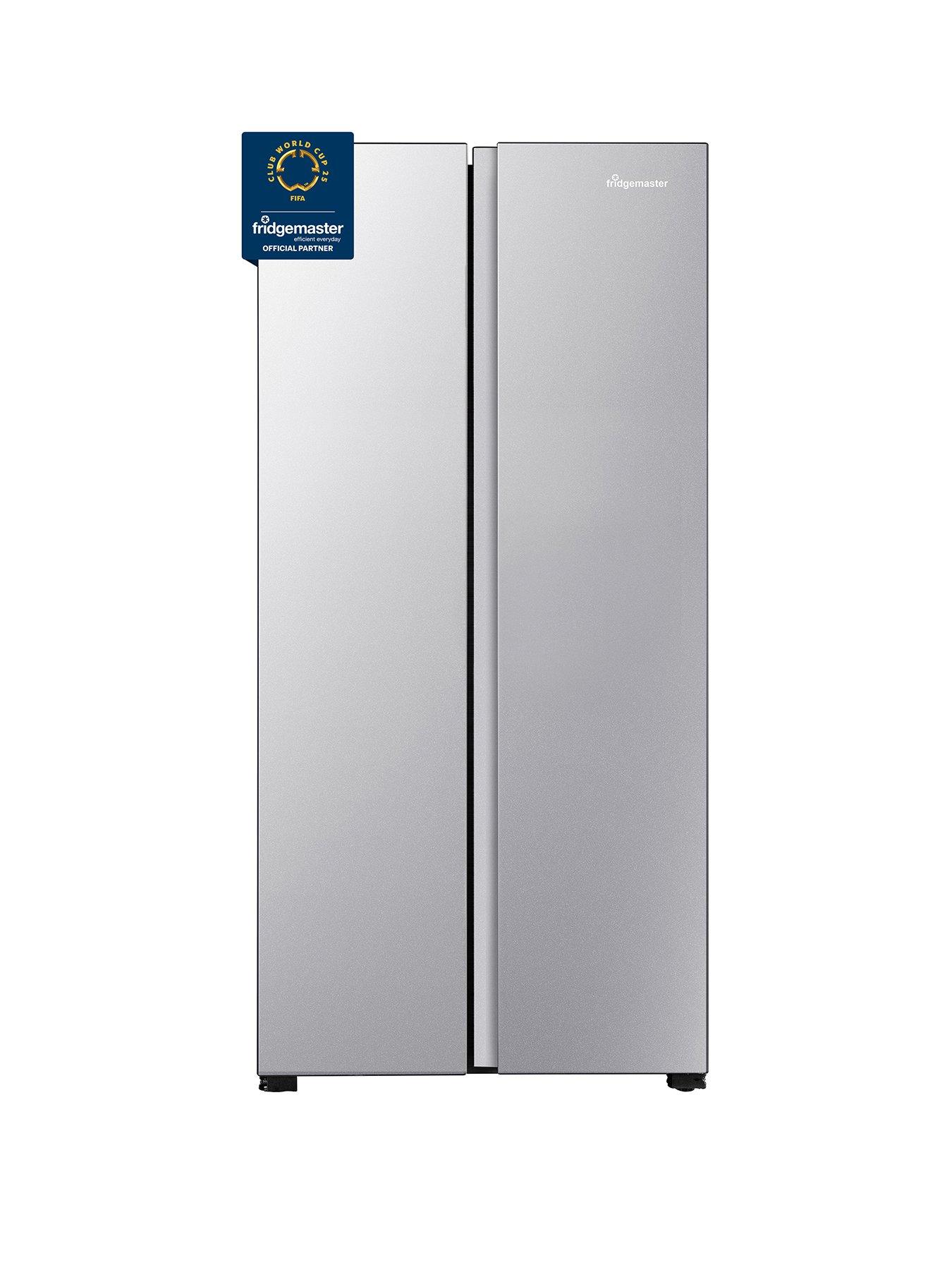 Fridgemaster Ms83430Es 83Cm Wide Side By Side, American Fridge Freezer - Silver