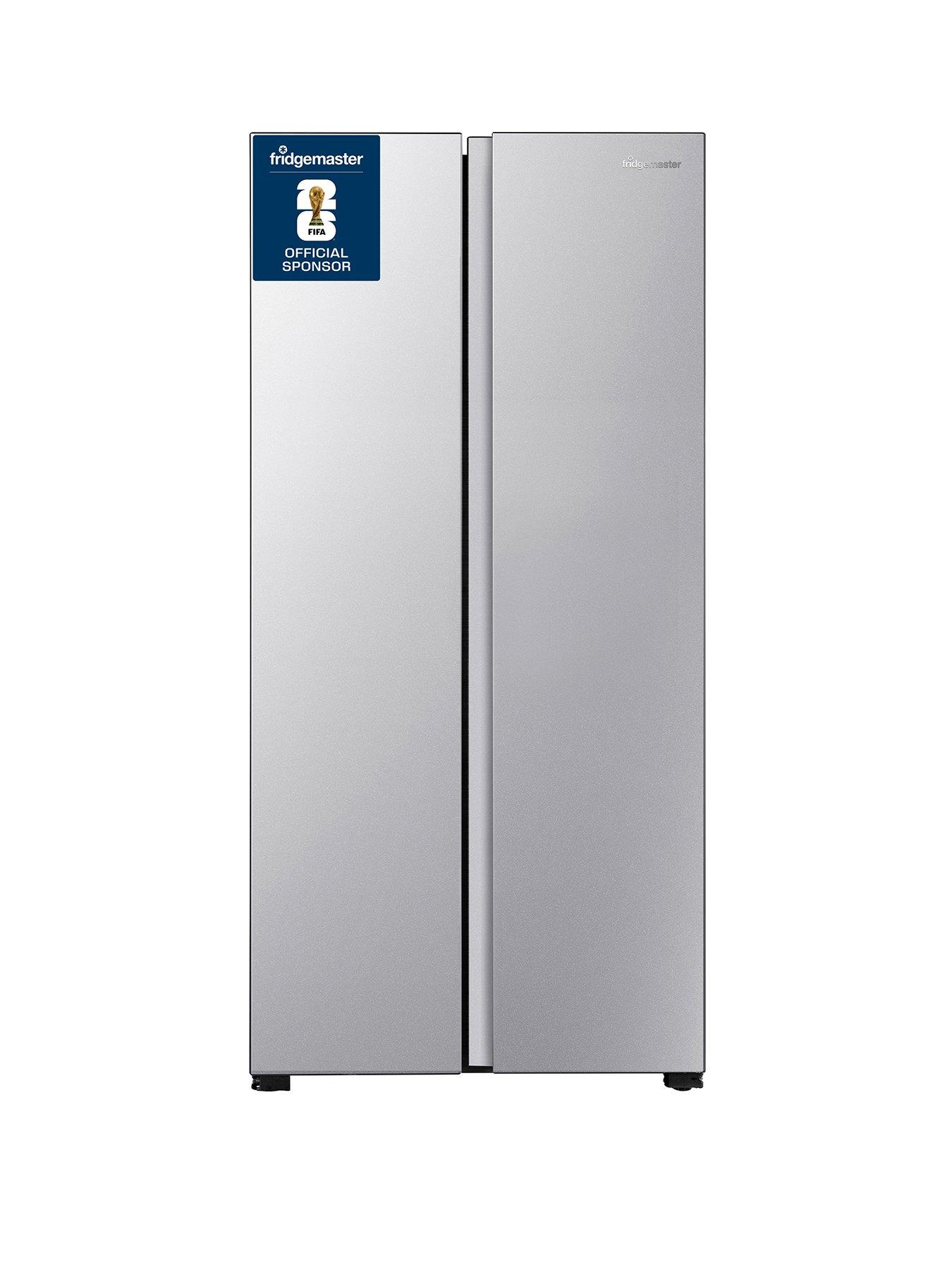 Fridgemaster MS83430ES 83cm Wide Side by Side, American Fridge Freezer - Silver
