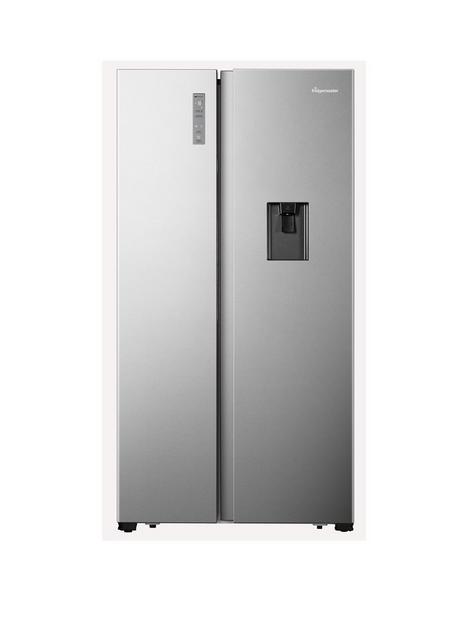 fridgemaster-ms91520des-90cm-wide-side-by-side-american-fridge-freezer-silver
