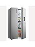  image of fridgemaster-ms91520des-90cm-wide-side-by-side-american-fridge-freezer-silver