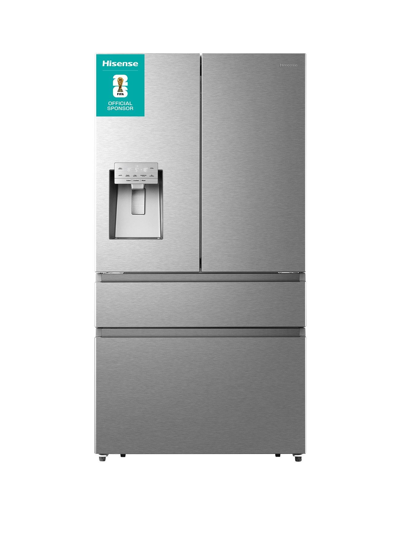 Hisense RF728N4SASE Pureflat 90cm French Door, Water and Ice, American Fridge Freezer - Stainless Steel