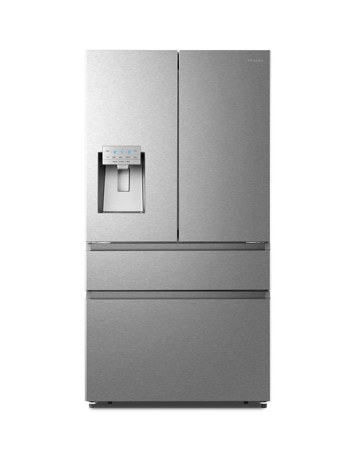 Hisense RF728N4SASE Pureflat 90cm French Door, Water and Ice, American Fridge Freezer - Stainless Steel