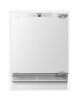Product photograph of Hisense Rur156d4awe Integrated Undercounter Fridge With Icebox - White from very.co.uk