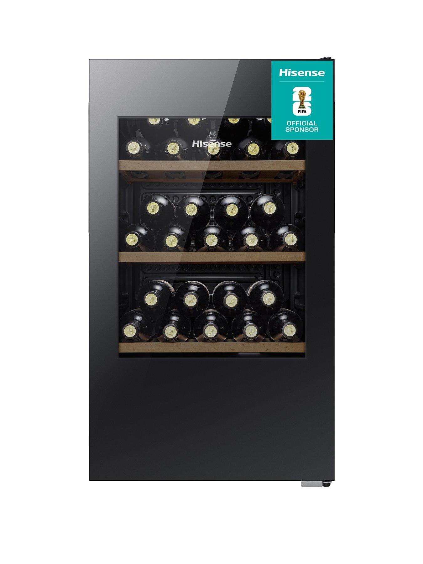 Hisense RW12D4NWG0 48cm Wide, 30 bottle, Freestanding Wine Cooler