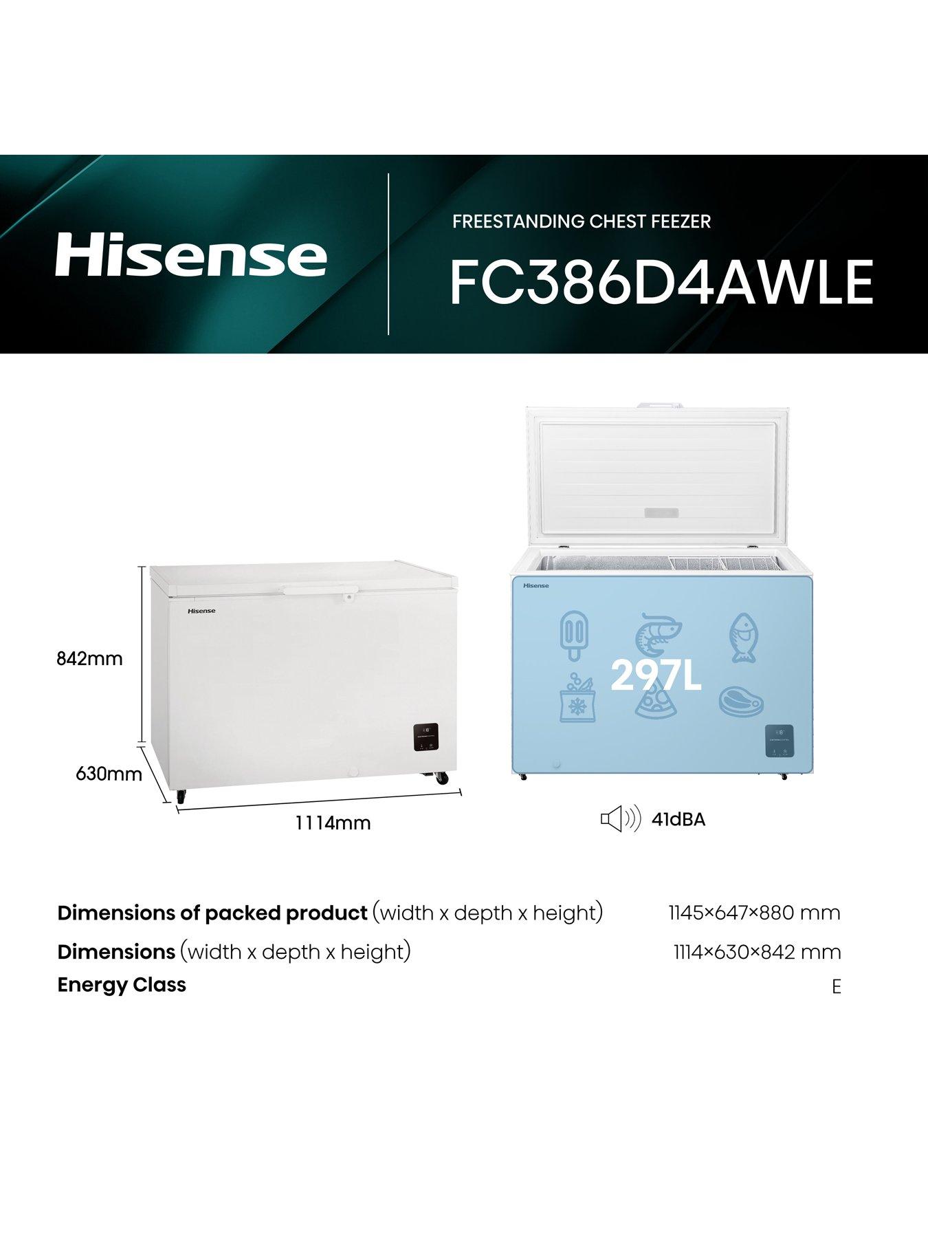 Image 5 of 7 of Hisense FC386D4AWLE 297-Litre Freestanding Chest Freezer - White