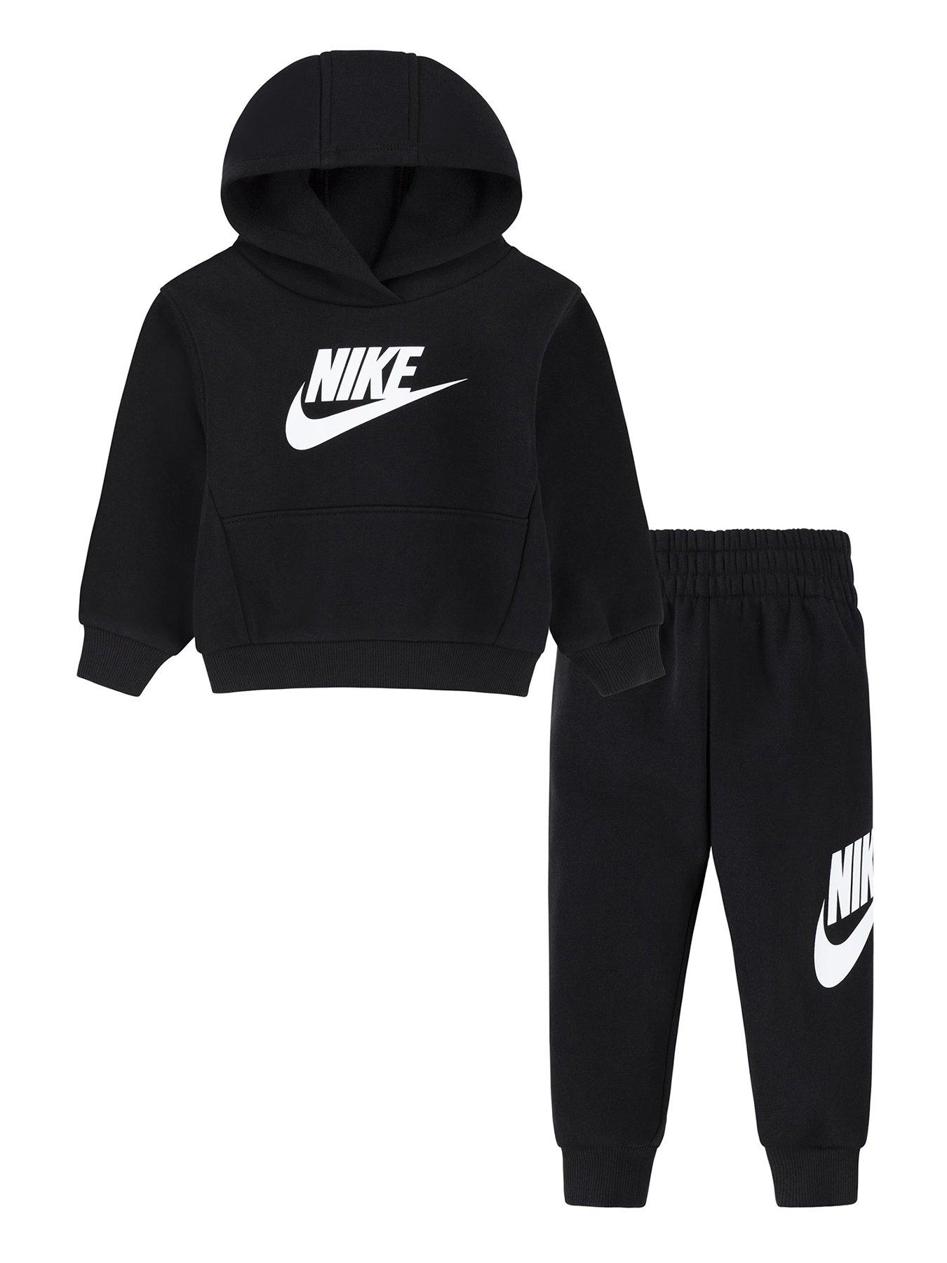 Nike Infants Unisex Club Fleece Hoodie And Jogger Set - Black | Very.co.uk