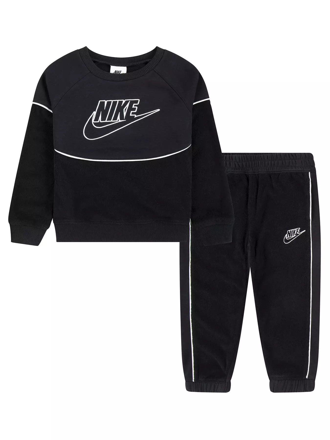 Nike Baby Girls 12-24 Months Long Sleeve Just Do It Fleece Sweatshirt &  Coordinating Jersey Leggings Set