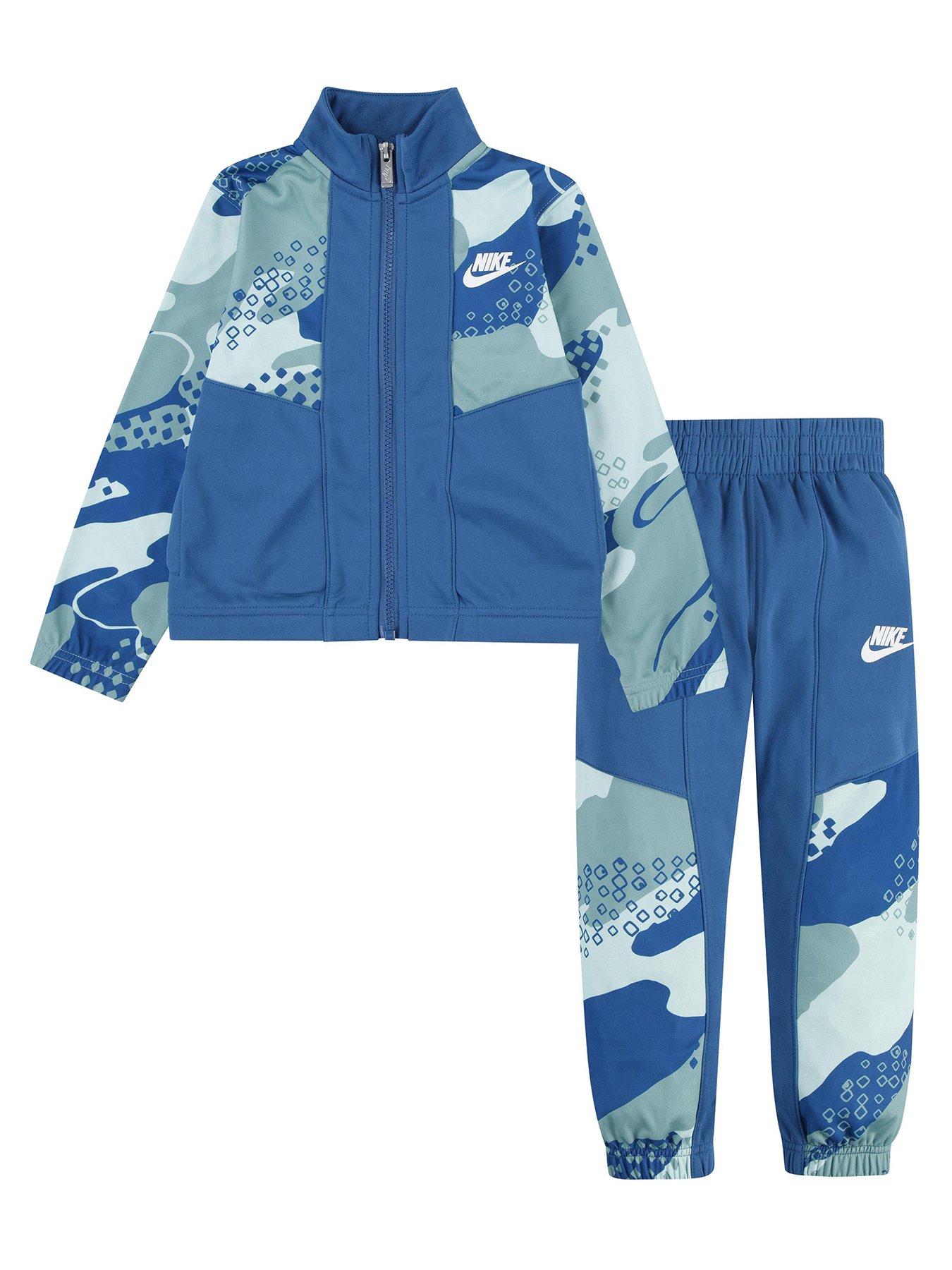 Blue nike camo store tracksuit