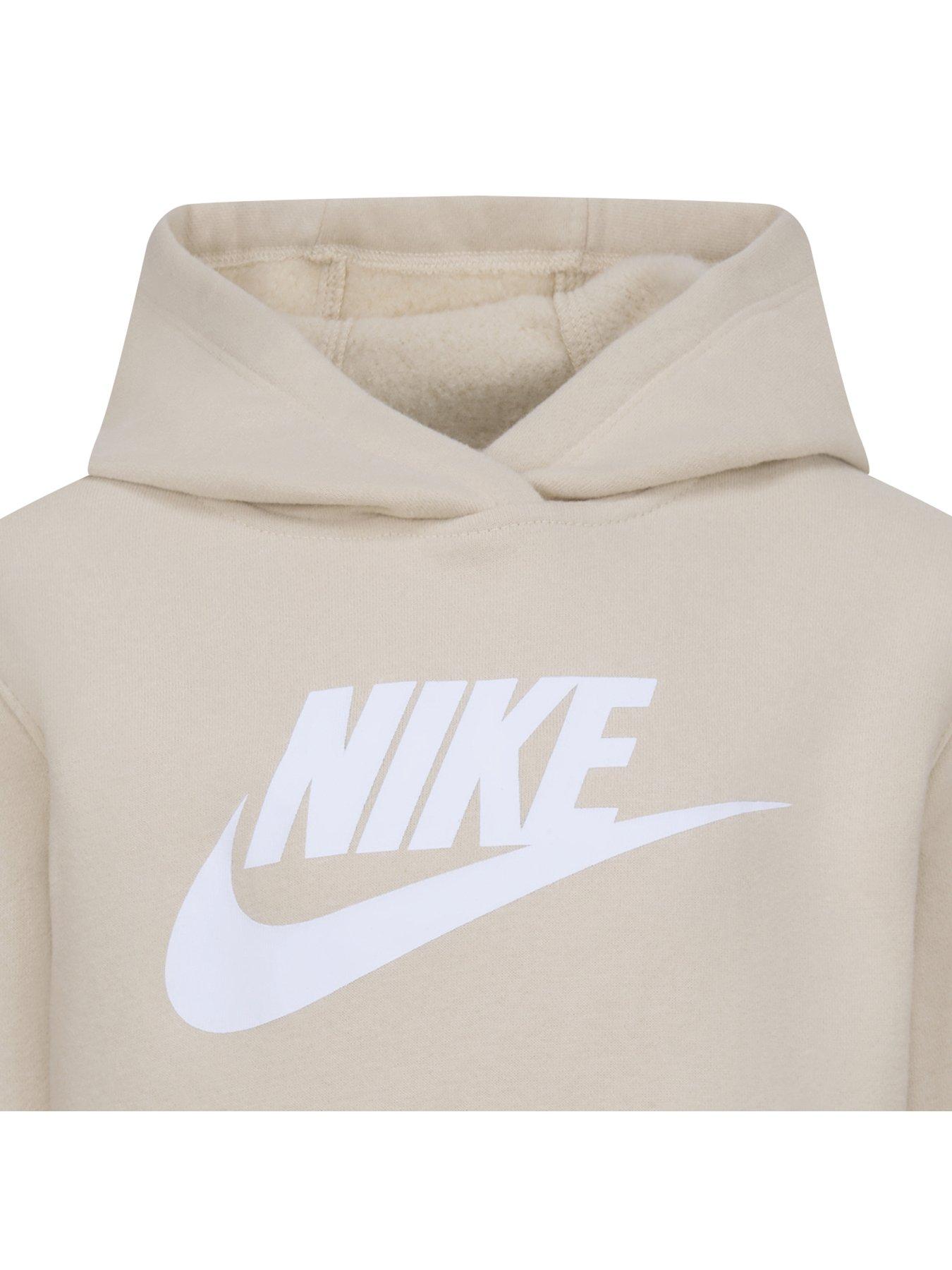 Nike Kids Unisex Club Fleece Hoodie And Joggers Set Beige Very