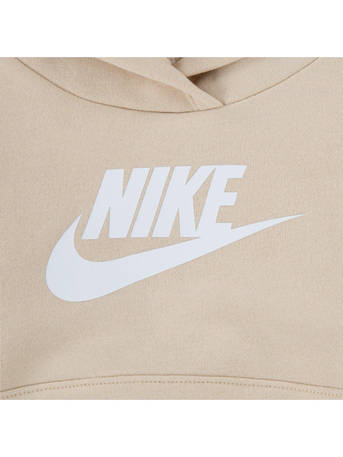 Image 3 of 4 of Nike Infant Unisex Club Overhead Hoody and Pant Set - Beige