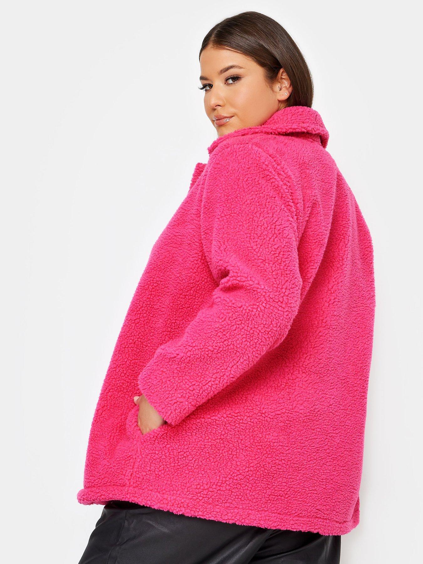 Hot pink outlet teddy coat