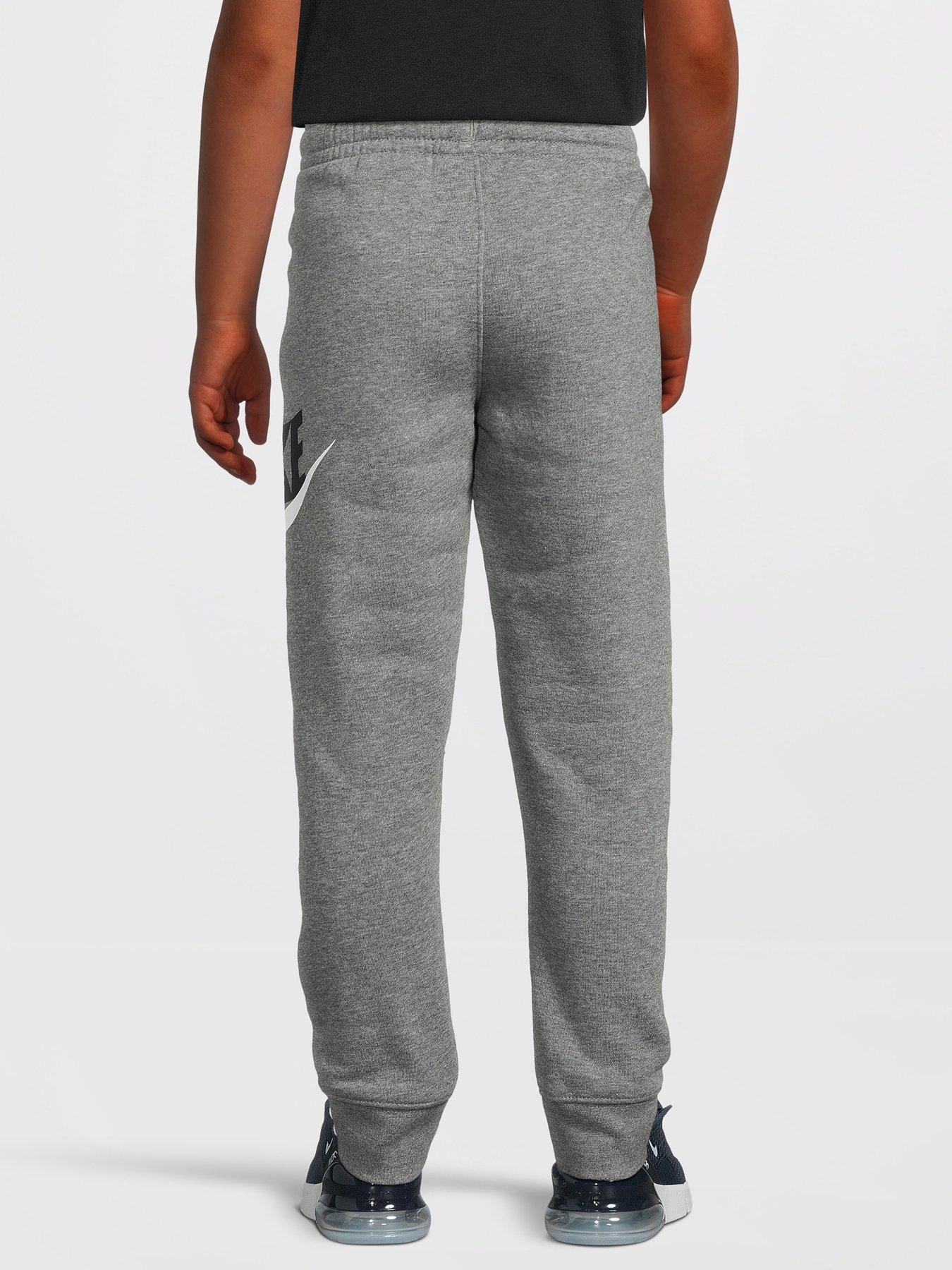 Nike Younger Boys Big Logo Jogging Bottoms Grey Very