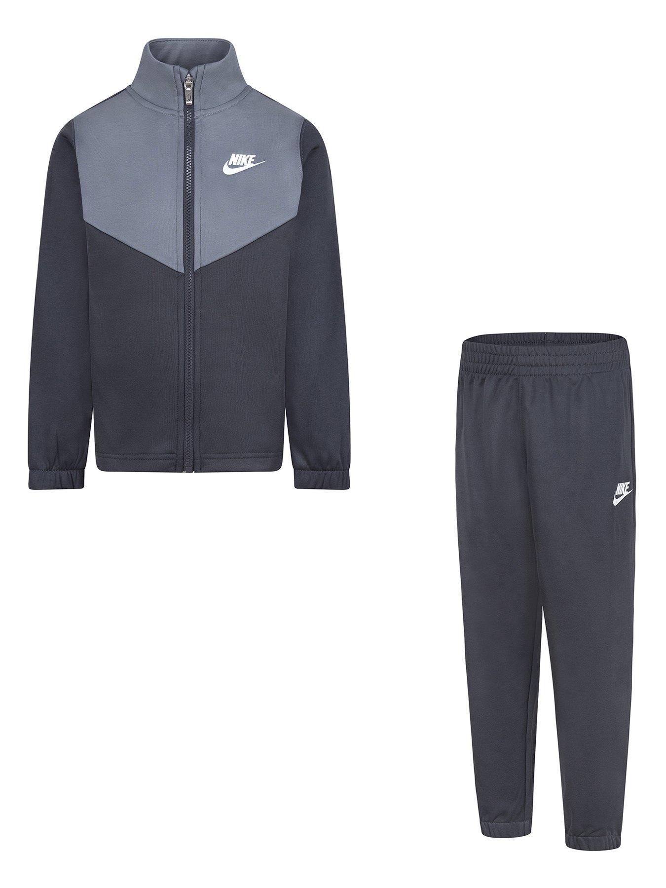 Nike Younger Boys Lifestyle Essentials Tracksuit Dark Grey Very