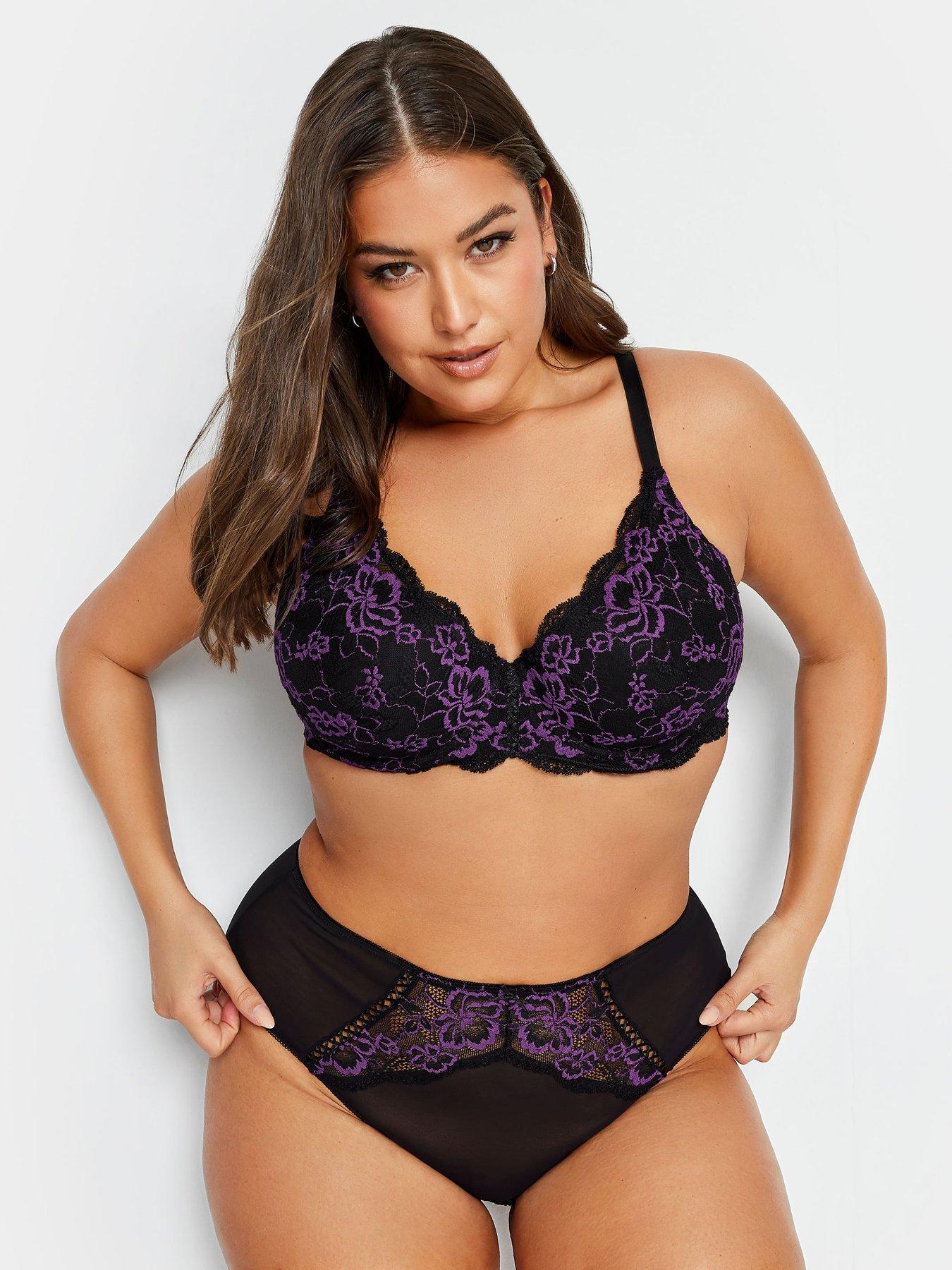 Yours Hi Apex Contrast Lace Padded Bra