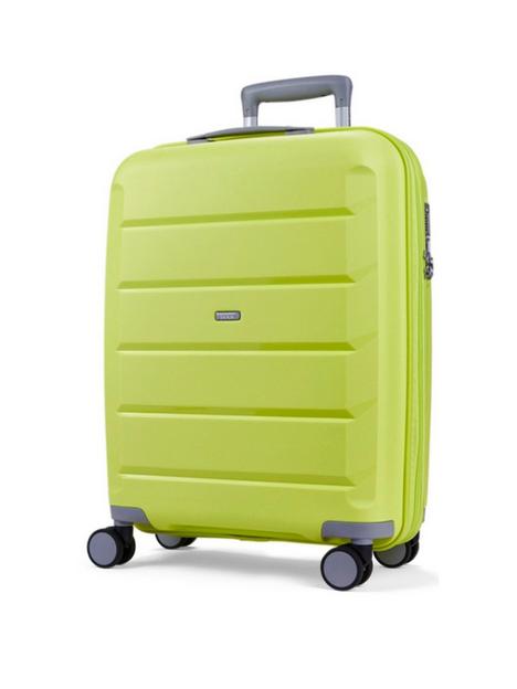 rock-luggage-tulum-hardshell-8-wheel-spinner-small-suitcase--limegrey