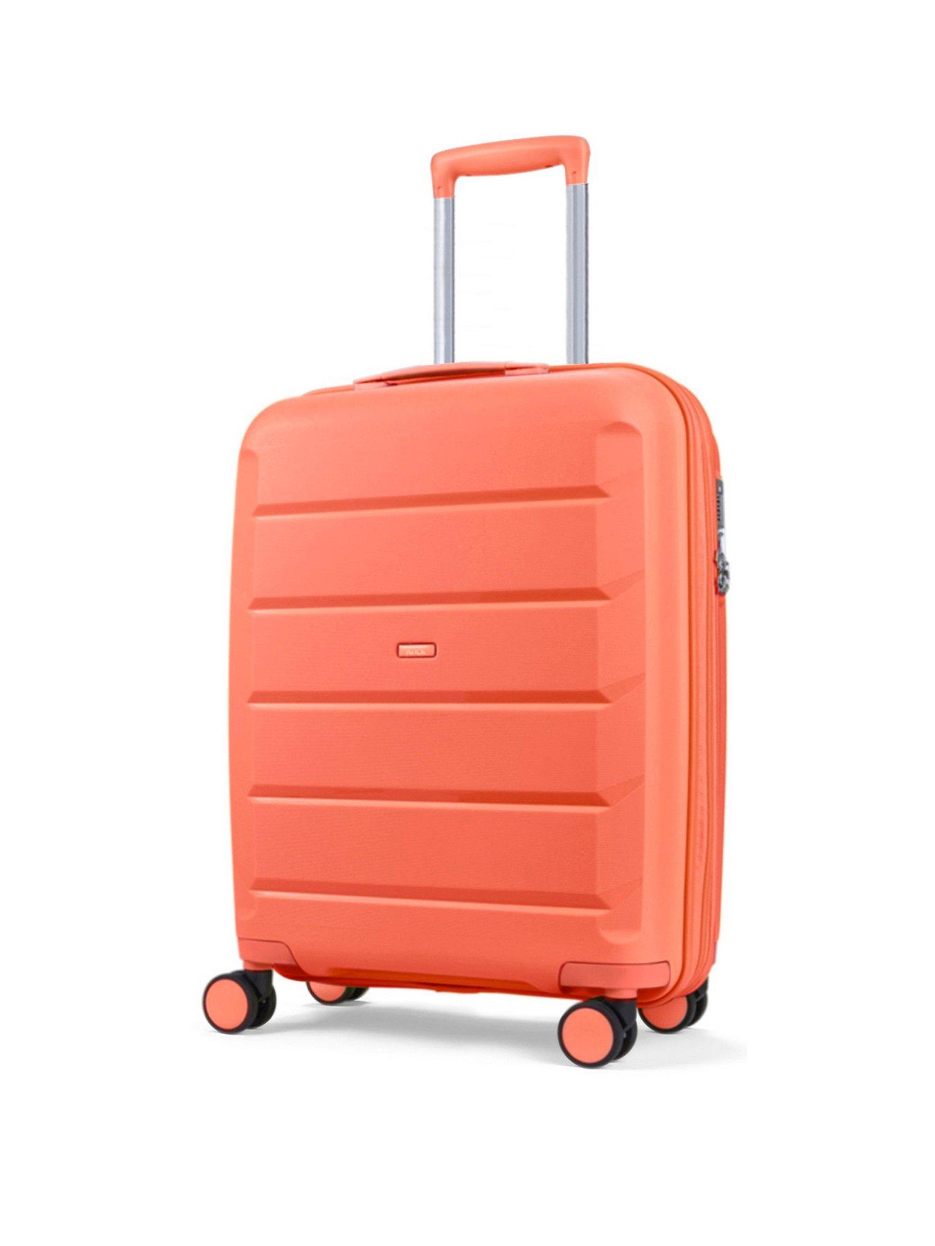 Rock Luggage Tulum Hardshell 8-Wheel Spinner Small Suitcase -Peach Echo