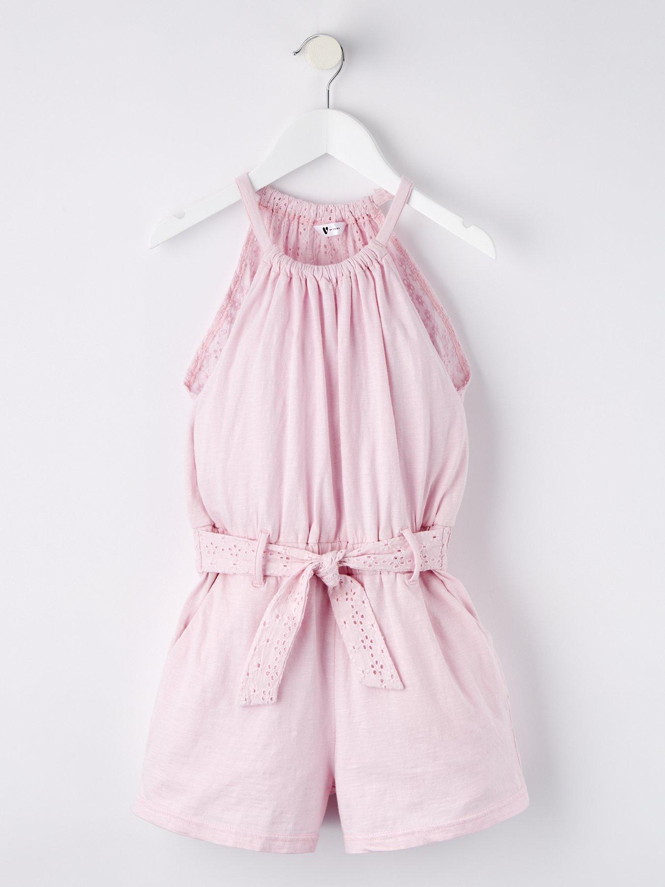 Pink girls jumpsuit deals