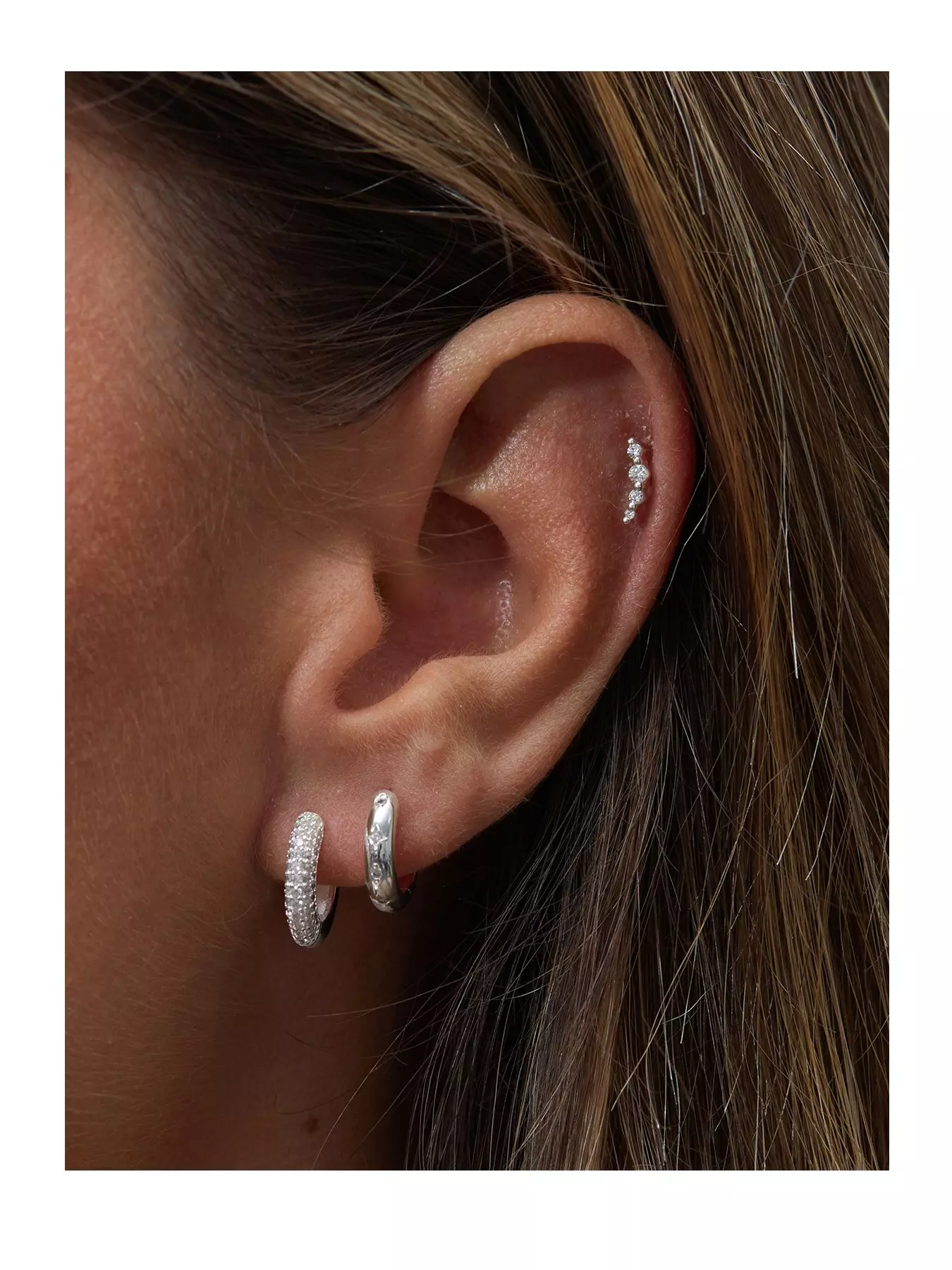 Timeless Wonder Fancy Zirconia Geo Letter Stud Earrings for Women