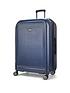  image of rock-luggage-austin-8-wheel-hardshell-pp-3pc-suitcase-with-tsa-lock--navy