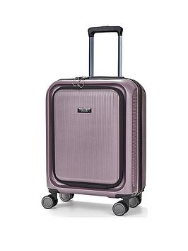Rock Luggage Austin 8 Wheel Hardshell Pp Small Suitcase With Tsa Lock -Purple