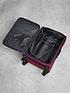  image of rock-luggage-paris-8-wheel-softshell-lightweight-medium-suitcase-with-lock--purple