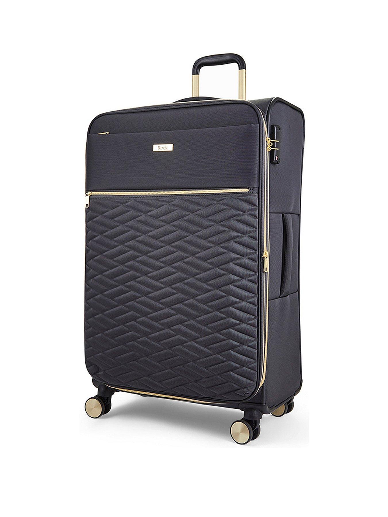 Image 2 of 7 of Rock Luggage Sloane Softshell 8 wheel expander with TSA lock 3 Pc Set