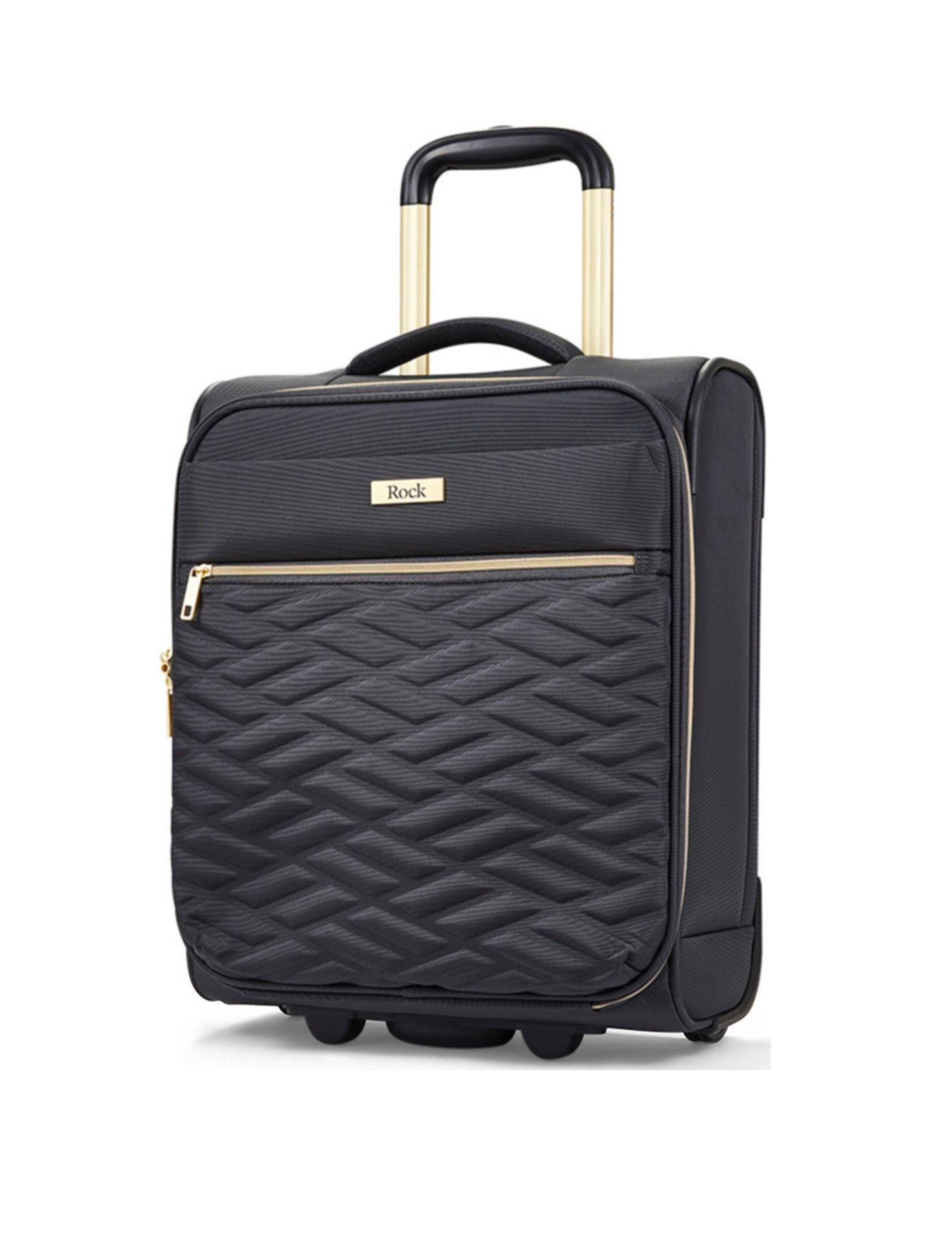 Rock Luggage Sloane Softshell 2 wheel expander with TSA lock Underseat ...