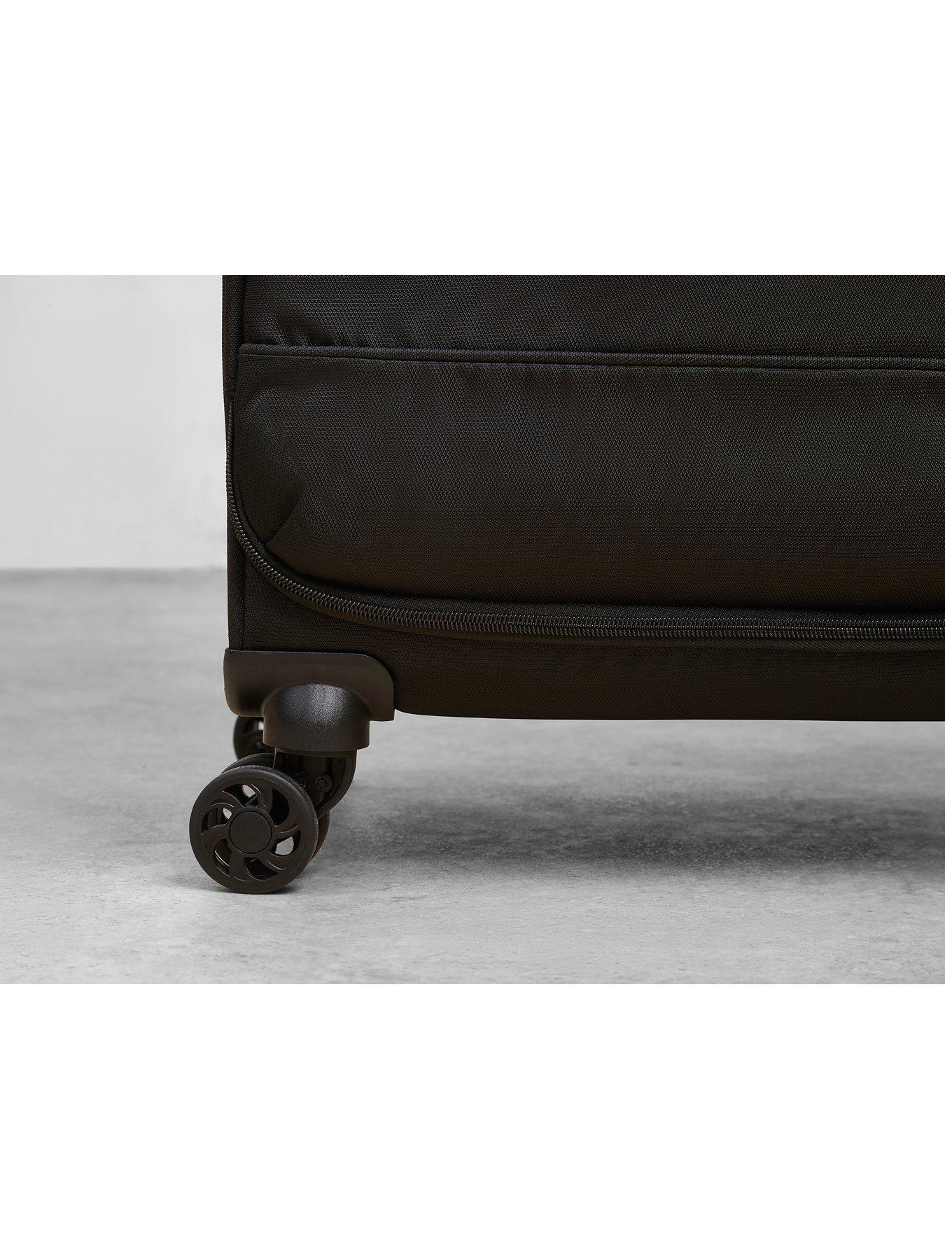 Image 3 of 5 of Rock Luggage Paris 8 Wheel Softshell Lightweight Large Suitcase With Lock -Black