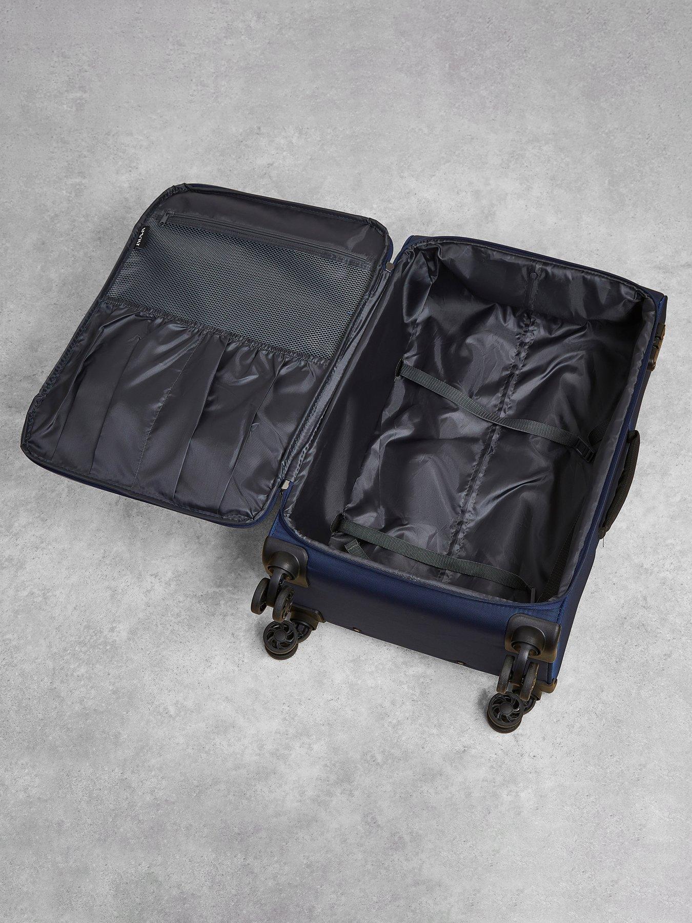Image 4 of 5 of Rock Luggage Paris 8 Wheel Softshell Lightweight Large Suitcase With Lock -Navy