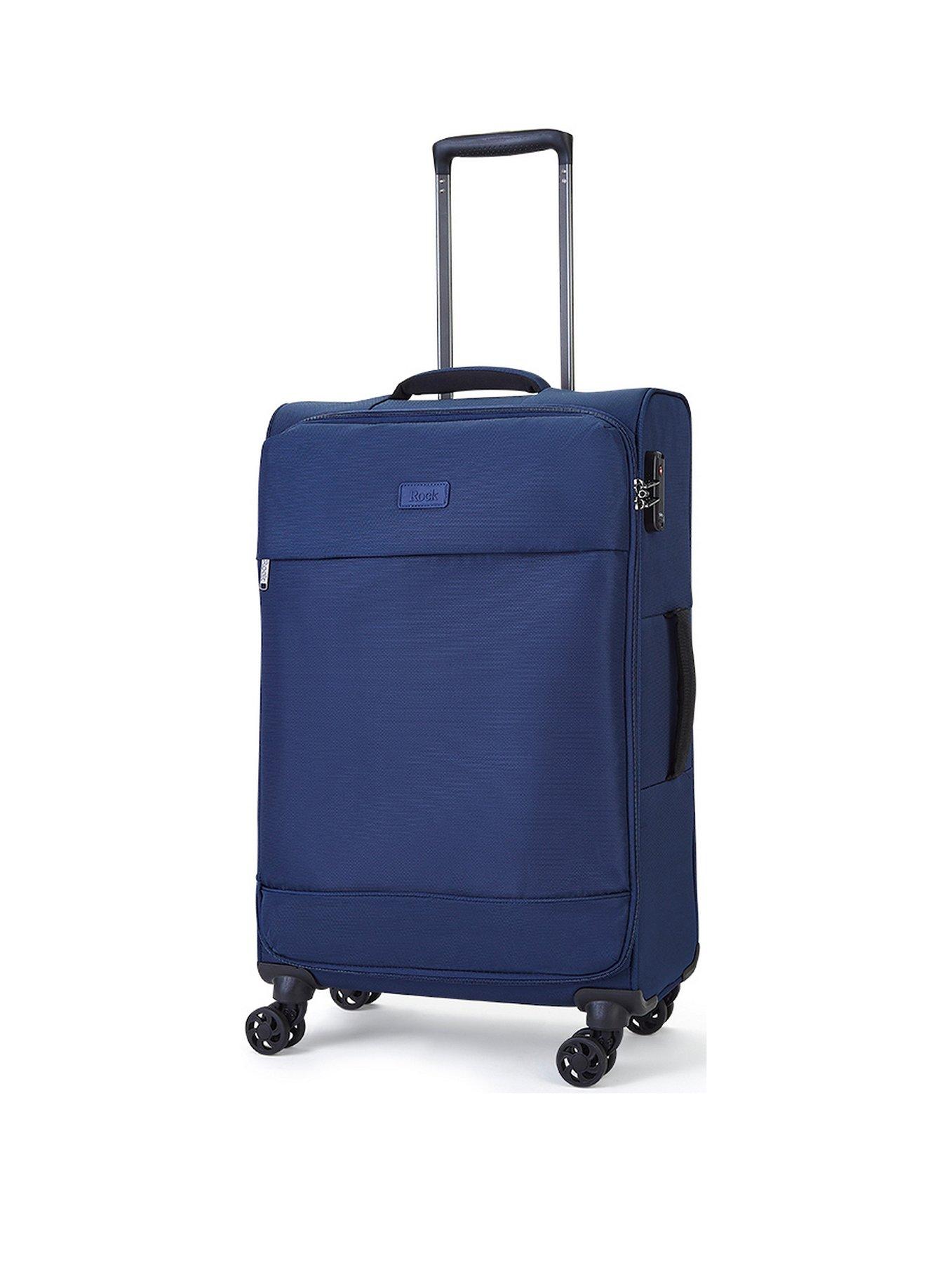 Rock Luggage Paris 8 Wheel Softshell Lightweight Medium Suitcase With ...