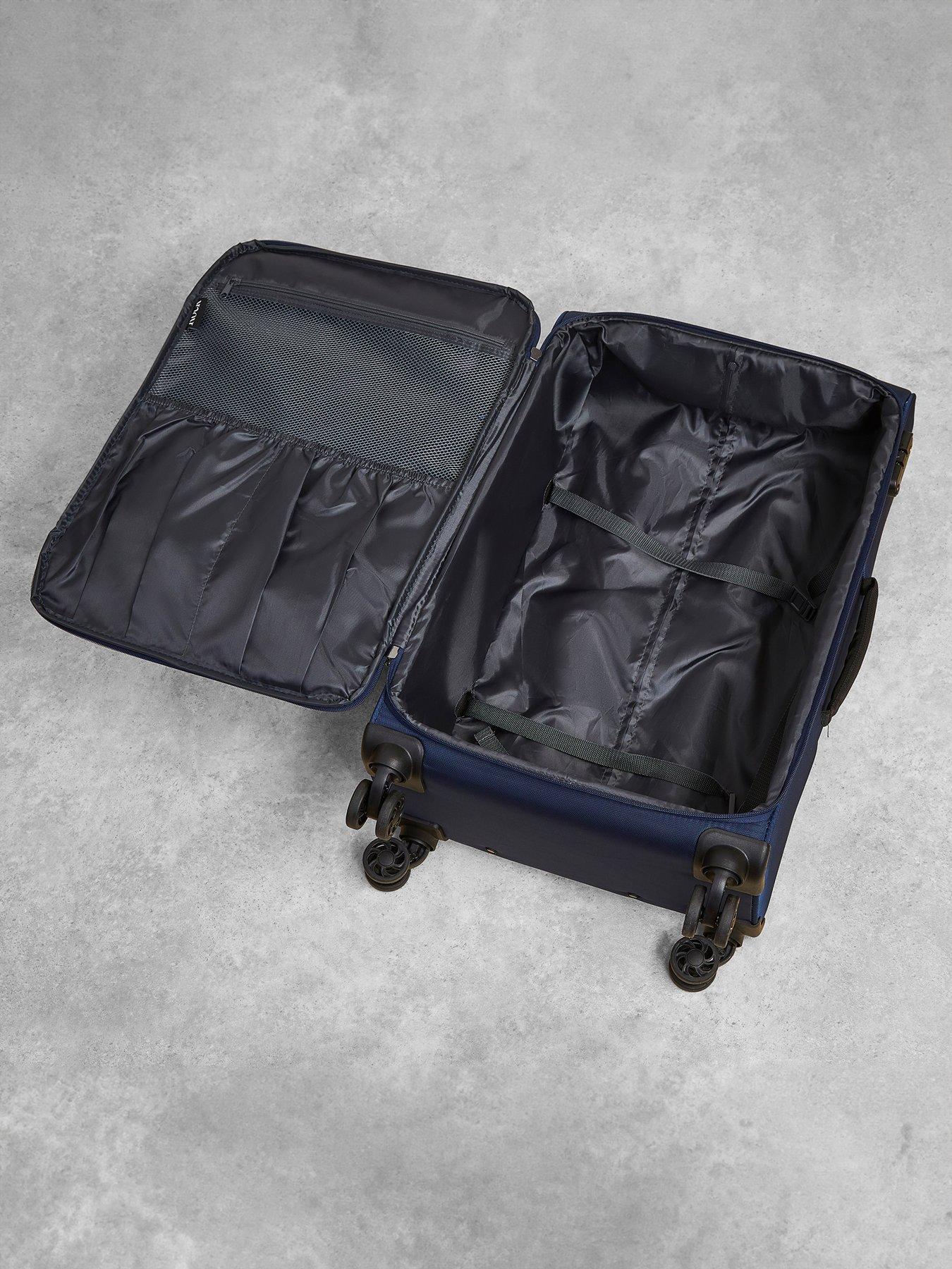 Image 4 of 5 of Rock Luggage Paris 8 Wheel Softshell Lightweight Medium Suitcase With Lock -Navy