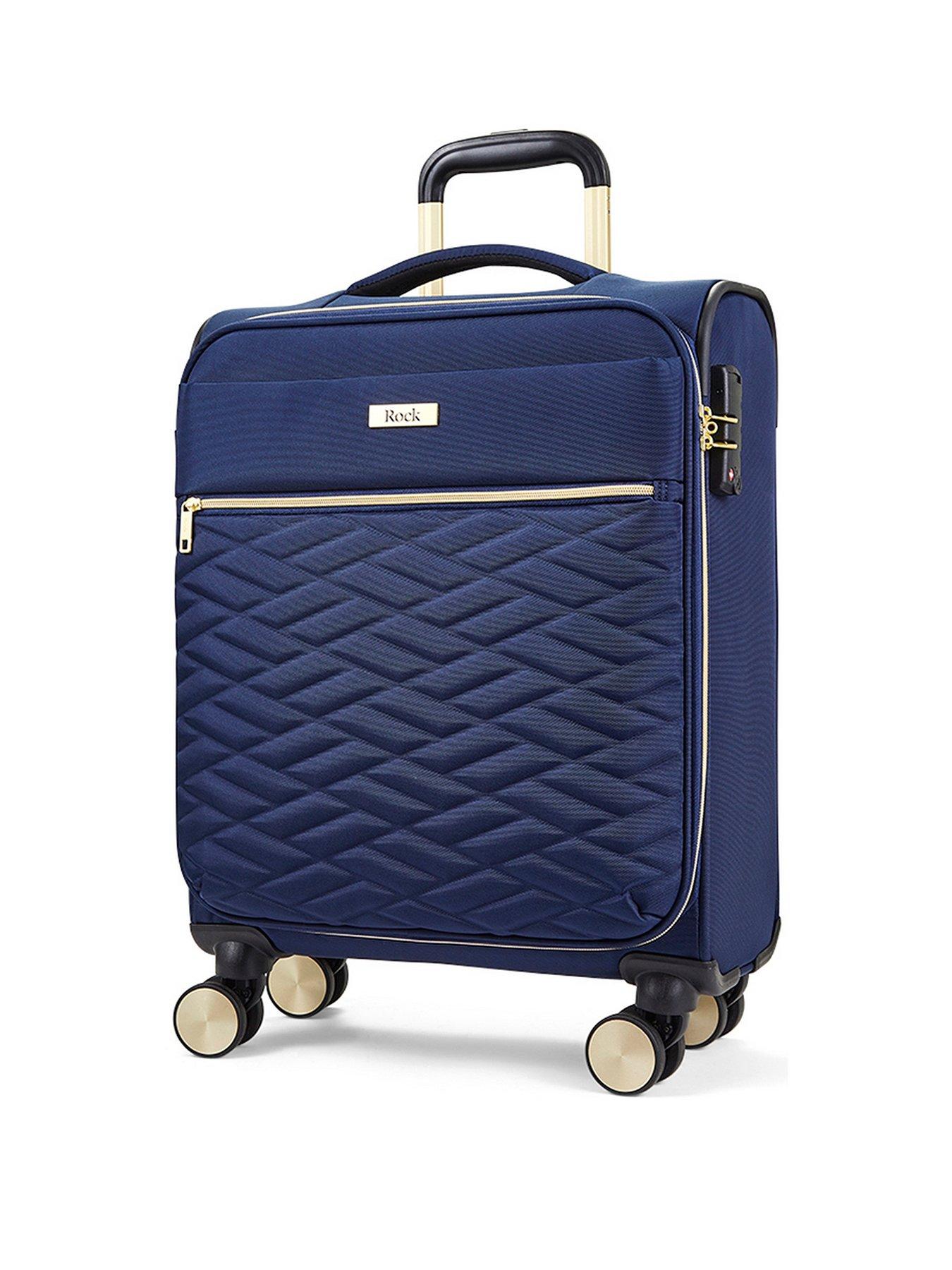 Rock Luggage Sloane Softshell 8 wheel expander with TSA lock Small Suitcase