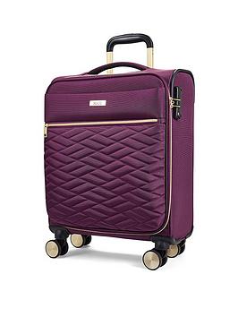Rock Luggage Sloane Softshell 8 Wheel Expander With Tsa Lock Small Suitcase
